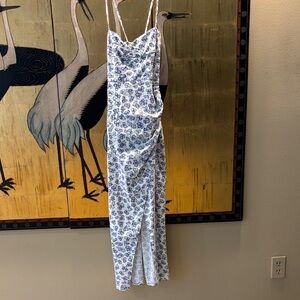 Floral Spaghetti Strap Sarong Dress